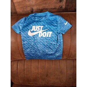 Nike Blue "Just Do It" T-Shirt for Kids 2t Dri-fit Athletic